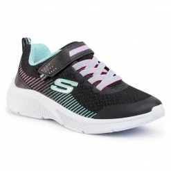Velcro Footwear SKECHERS - Microspec 302016L/BKAQ Black/Aqua Black, Colourful