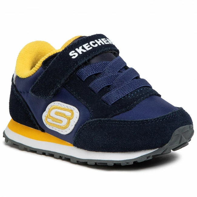 Velcro Sneakers SKECHERS - Gorvox 97366N/NVGD Navy/Gold Navy Blue