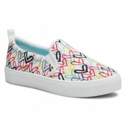Sneakers Plimsolls SKECHERS - Drippin Love 155503/WMLT White/Multi White, Colourful