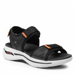 Sandals SKECHERS - Go Walk Arch Fit Sandal 229020/BKOR Blac/Orange Black