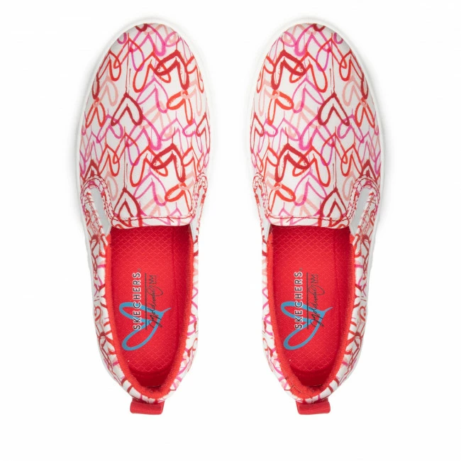 Sneakers Plimsolls SKECHERS - Poppy 155503/WRPK White/Red/Pink Red - Image 6
