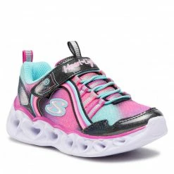 Velcro Trainers SKECHERS - Rainbow Lux-Heart Lights 302308L/BKMT Black/Multi Colourful, Pink
