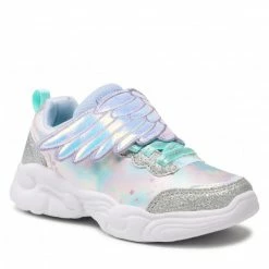 Velcro Trainers SKECHERS - Wing Dazzle 302209L/SMLT Silver/Multi Colourful, Silver