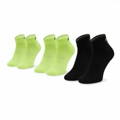 2 Pairs Of Unisex High Socks SKECHERS - SKECHERS-SK-SK42017 0201 Black, Yellow