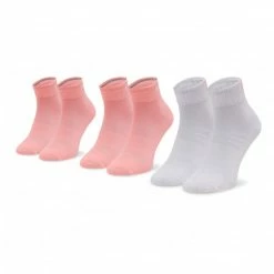 3 Pairs Of Women's High Socks SKECHERS - SK42017/0410 Dusty Coral White, Pink
