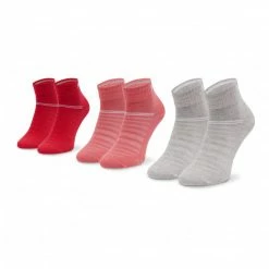 3 Pairs Of Unisex High Socks SKECHERS - SK42017/4460 Rasberry Wine Red, Pink, Grey